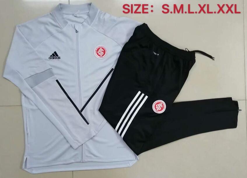 Sport Club Internacional Light Grey Jacket Training Kits with Pants 2020/21